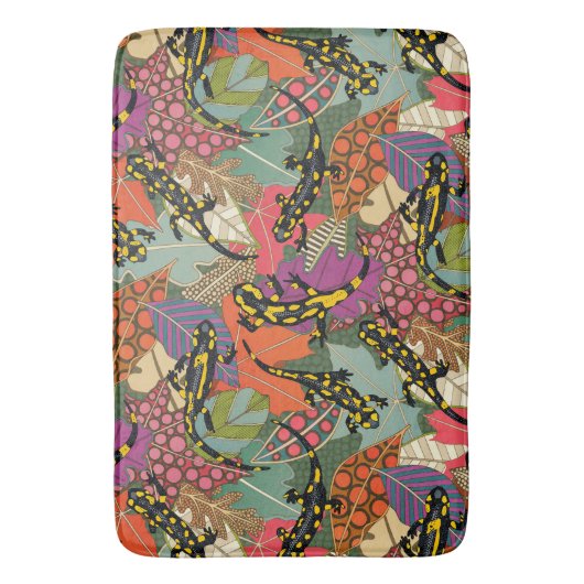 maximalist salamander forest badematte (Vorderseite Vertikal)