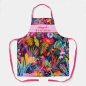 Maximalist Tropical Floral Dschungel Schürze (Vorderseite)