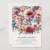 Maximalist Wedding Einladungen Blumenthema GOLD (Vorderseite)