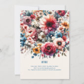 Maximalist Wedding Einladungen Blumenthema GOLD (Rückseite)