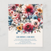 Maximalist Wedding Einladungen Blumenthema GOLD (Vorderseite)