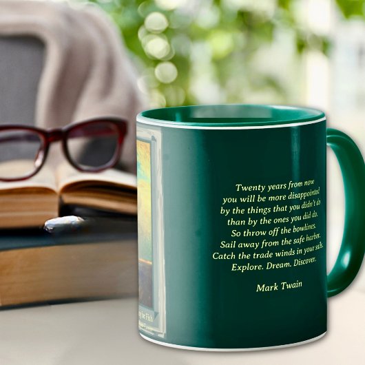 Maximalistisch gestrichene Fischerboote Tasse