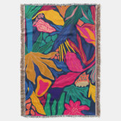 Maximalistisch leuchtend bunte Blumenmuster im Win Decke (Vorderseite Vertikal)