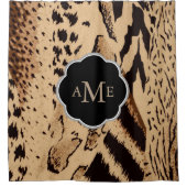 Maximalistische 90er Jahre Tierdruck - Personalisi Duschvorhang (Vorderseite)