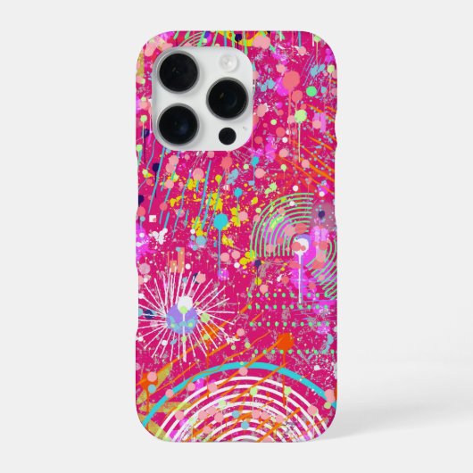 Maximalistische abstrakte Kunst: der Süßwarenladen iPhone Hülle (Rückseite)