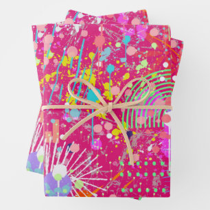 Maximalistische abstrakte Kunst: die Süßwarenhandl Geschenkpapier Set