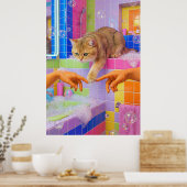 Maximalistische Badezimmer-Wandkunst, Britisch Kur Poster (Küche)