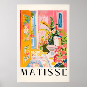 Maximalistische Badezimmer-Wandkunst, tropische To Poster