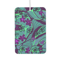 Maximalistische Blumen-Neuro-Kunst - Türkis Lila S