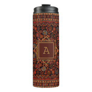 Maximalistische Dekoration Mit Monogramm Vintages  Thermosbecher