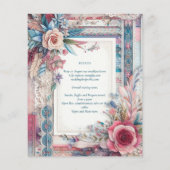 Maximalistische Einladungen für Hochzeiten mit vie (Rückseite)