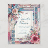 Maximalistische Einladungen für Hochzeiten mit vie (Vorderseite)