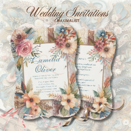 Maximalistische Einladungen für Hochzeiten mit vie