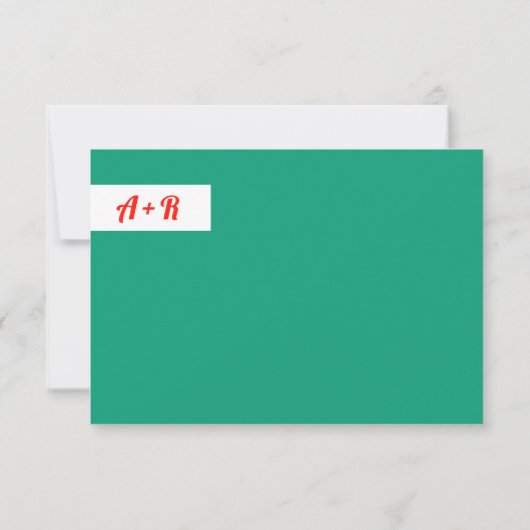 Maximalistische farbenfrohe tropische Blätter im R RSVP Karte (Rückseite)