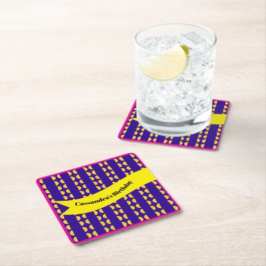 Maximalistische Wiederholung des Musters am Geburt Rechteckiger Pappuntersetzer (Vor Ort)