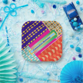 Maximalistische Wiederholung von Mustern zum Gebur Pappteller (Party)