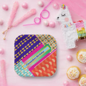 Maximalistische Wiederholung von Mustern zum Gebur Pappteller (Party)