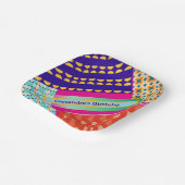 Maximalistische Wiederholung von Mustern zum Gebur Pappteller (Gewinkelt)