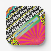 Maximalistische Wiederholung von Mustern zum Gebur Pappteller (Vorderseite)