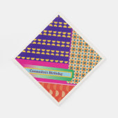 Maximalistische Wiederholung von Mustern zum Gebur Serviette (Ecke)