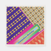 Maximalistische Wiederholung von Mustern zum Gebur Serviette (Vorderseite)