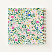 Maximalistische Wildblumen-Blumen-Quadrat Notizblock (Rückseite)