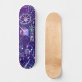 Maximalistischer Abstrakt auf Lila Skateboard (Vorderseite)