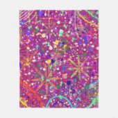 Maximalistischer Abstrakt in kühnen Farben Fleecedecke (Vorderseite)