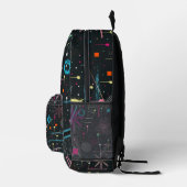 Maximalistischer abstrakter Expressionismus Bedruckter Rucksack (Rechts)
