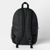 Maximalistischer abstrakter Expressionismus Bedruckter Rucksack (Rückseite)