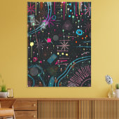 Maximalistischer abstrakter Expressionismus Leinwanddruck (Insitu (Wohnzimmer))