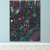 Maximalistischer abstrakter Expressionismus Leinwanddruck (Insitu (Holzboden))