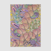 Maximalistischer Boho-Psychedelic-Swirl-Muster Seidenpapier (Vorderseite)