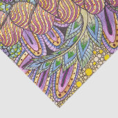Maximalistischer Boho-Psychedelic-Swirl-Muster Seidenpapier (Ausschnitt)