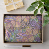 Maximalistischer Boho-Psychedelic-Swirl-Muster Seidenpapier (Geschenk)
