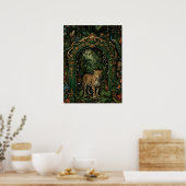Maximalistischer Dekor Leopard Poster (Küche)