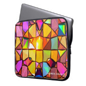 Maximalistischer Mosaikspiegel Ästhetik Büro Laptopschutzhülle (Vorderseite Links)