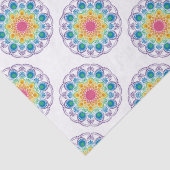 Maximalistischer Regenbogen-Blumenbrunnen Polka Do Seidenpapier (Detail)