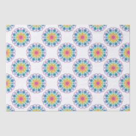 Maximalistischer Regenbogen-Blumenbrunnen Polka Do Seidenpapier