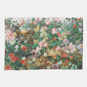 Maximalistischer Traum Vintage-Blumenmuster Geschirrtuch