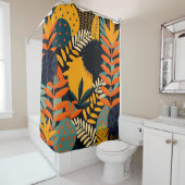 Maximalistisches Abstraktes Farbmuster Duschvorhang (Beispiel)