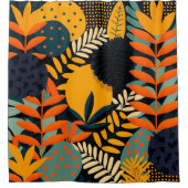 Maximalistisches Abstraktes Farbmuster Duschvorhang (Vorderseite)