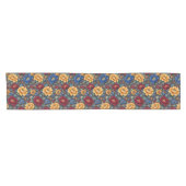 Maximalistisches Blumendesign Kurzer Tischläufer (Horizontal)