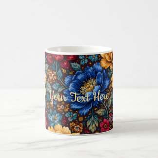Maximalistisches Blumenmuster Kaffeetasse