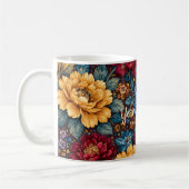 Maximalistisches Blumenmuster Kaffeetasse (Links)