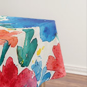 Maximalistisches florales Wasserfarbmuster Tischdecke (Beispiel)