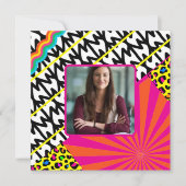 Maximalistisches Foto Muster farbenfroh Dankeskarte (Vorderseite)