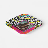 Maximalistisches Foto Muster farbenfroh Pappteller (Gewinkelt)