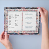 Maximalistisches Hochzeitsprogramm Shabby Chic Vin (Hand)