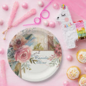 Maximalistisches Hochzeitstil mit Vintager Blumend Pappteller (Party)